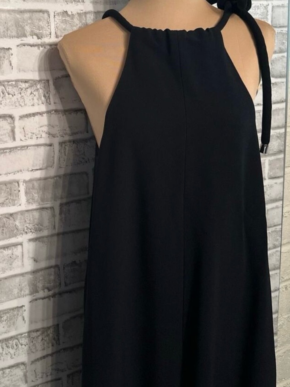 The Row Black Halter Tie-Shoulder Mini Dress - Picture 6 of 9
